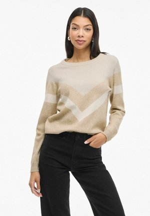PULLOVER RUNDHALS - Jumper - natural melange