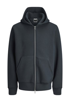 Tröja med dragkedja - dunkelblau