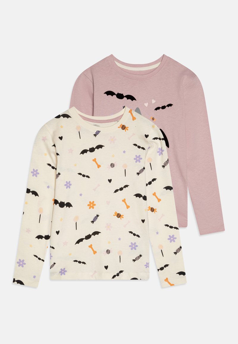 Friboo 2 PACK - Long sleeved top - mauve/off-white