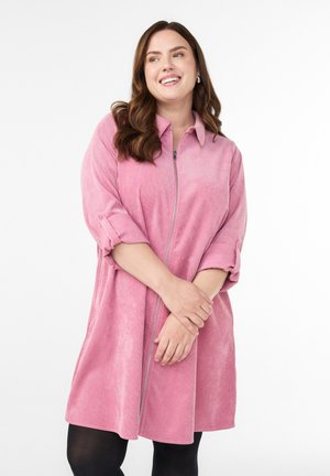 Shirt dress - foxglove