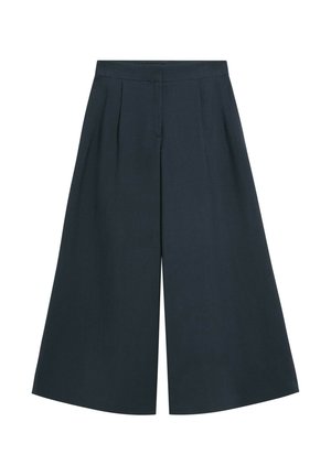 Massimo Dutti, FLOWING PLEATED WIDE-LEG PANTS - Pantalon classique - dark blue