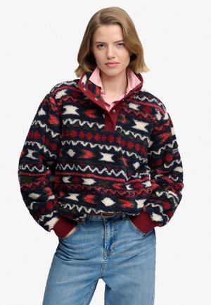 Superdry & Co, SUPERDRY - Fleecepullover - burgundy mini aztec
