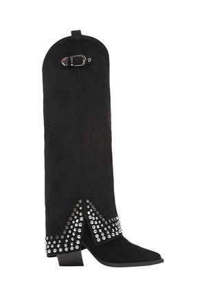 Bottes de cowboy / motard - noir