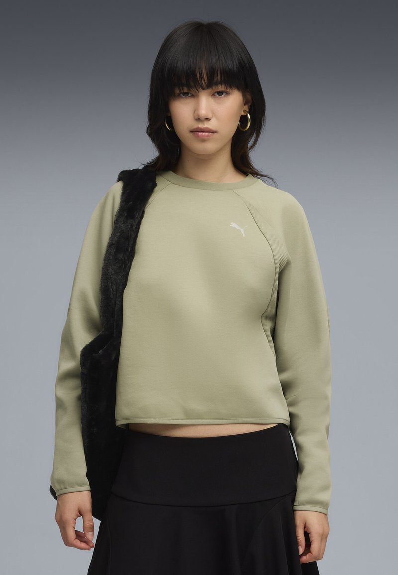 Puma EVOSTRIPE COMFORT - Mikina - lux army