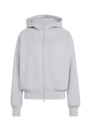 adidas Sportswear, SOFT LUX FULL-ZIP HOODIE - Sweater met rits - light grey heather