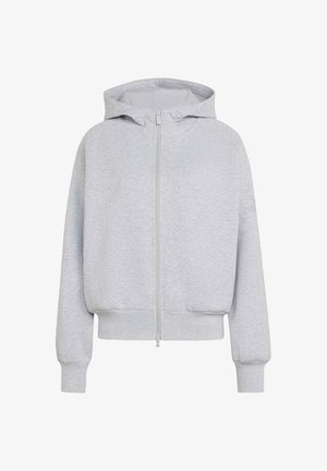 adidas Sportswear, SOFT LUX FULL-ZIP HOODIE - Sweater met rits - light grey heather
