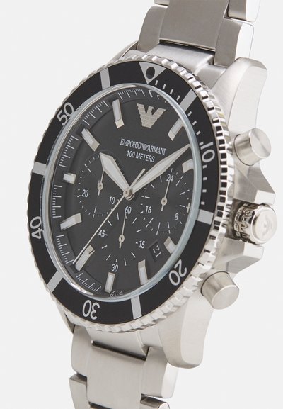 Emporio Armani DIVER - Cronografo - silver-coloured