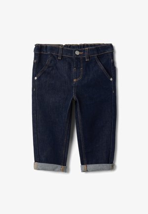 OVS, DENIM JEANS WITH TURN-UP CUFFS - Straight leg jeans - dark blue