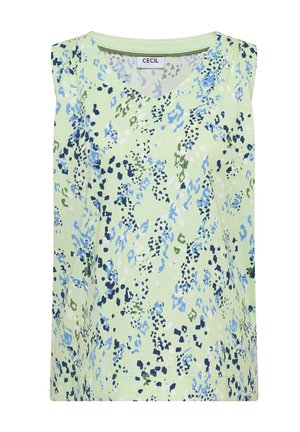 Cecil, TOP WITH ROUNDED V-NECK AND PRINT - Top - raw matcha lime