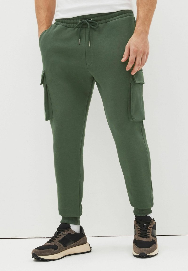 Next CARGO JOGGERS REGULAR FIT Tracksuit bottoms khaki green/green
