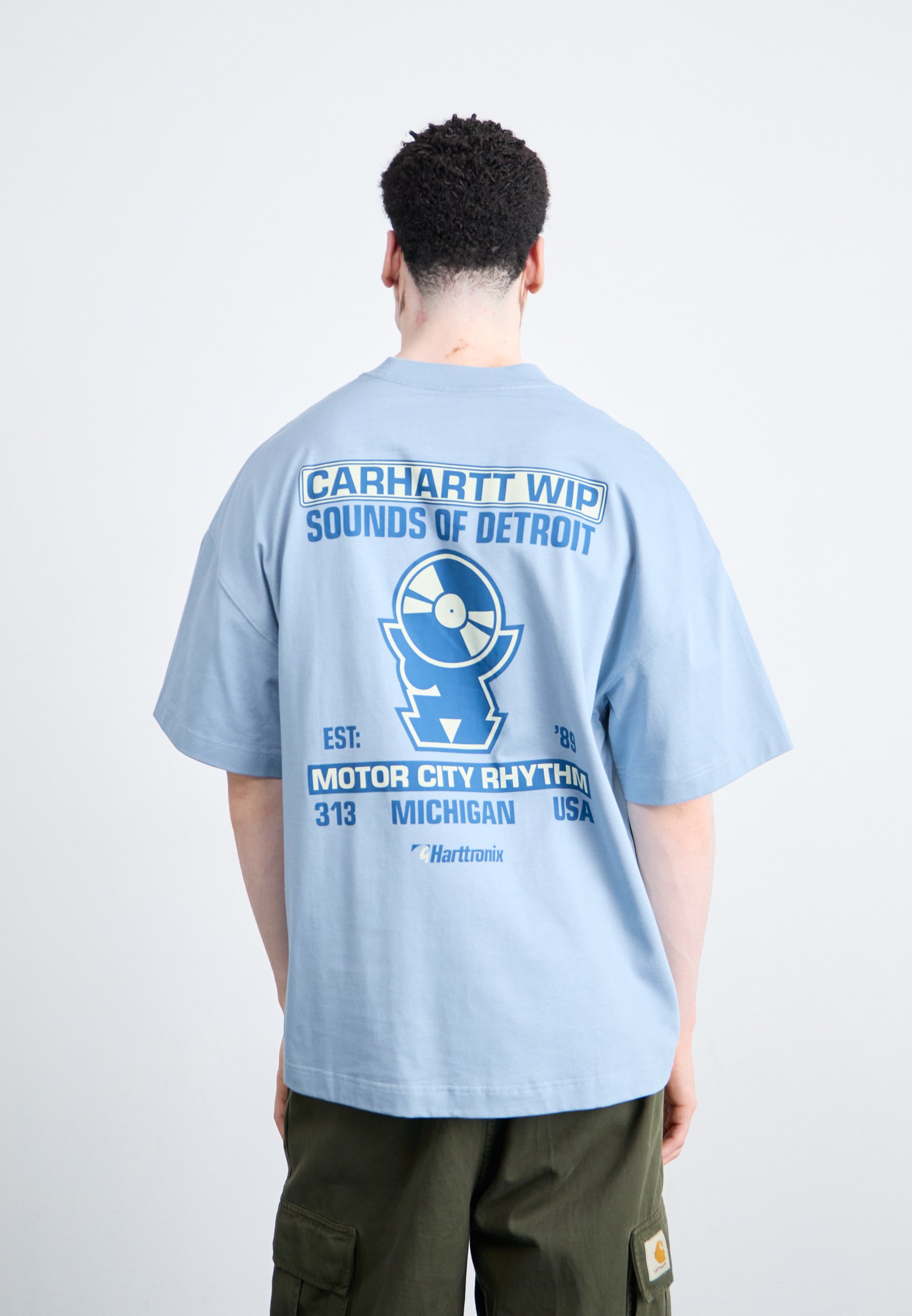 Carhartt WIP HARTTRONIX - Print T-shirt - frosted blue/light