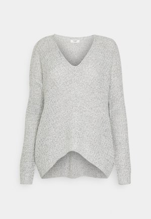 NEW MEGAN NOOS - Strickpullover - cloud dancer/black