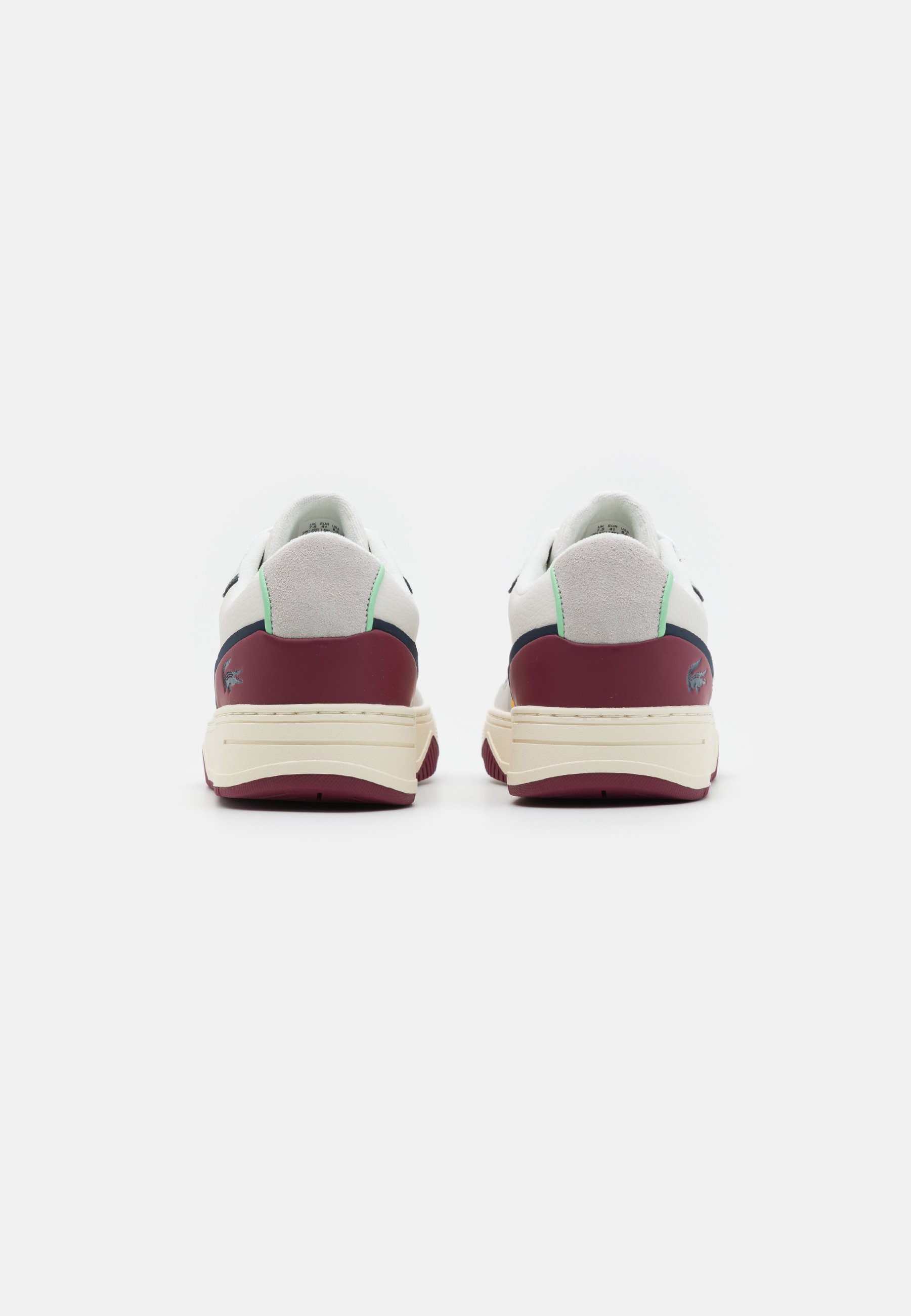 burgundy lacoste trainers
