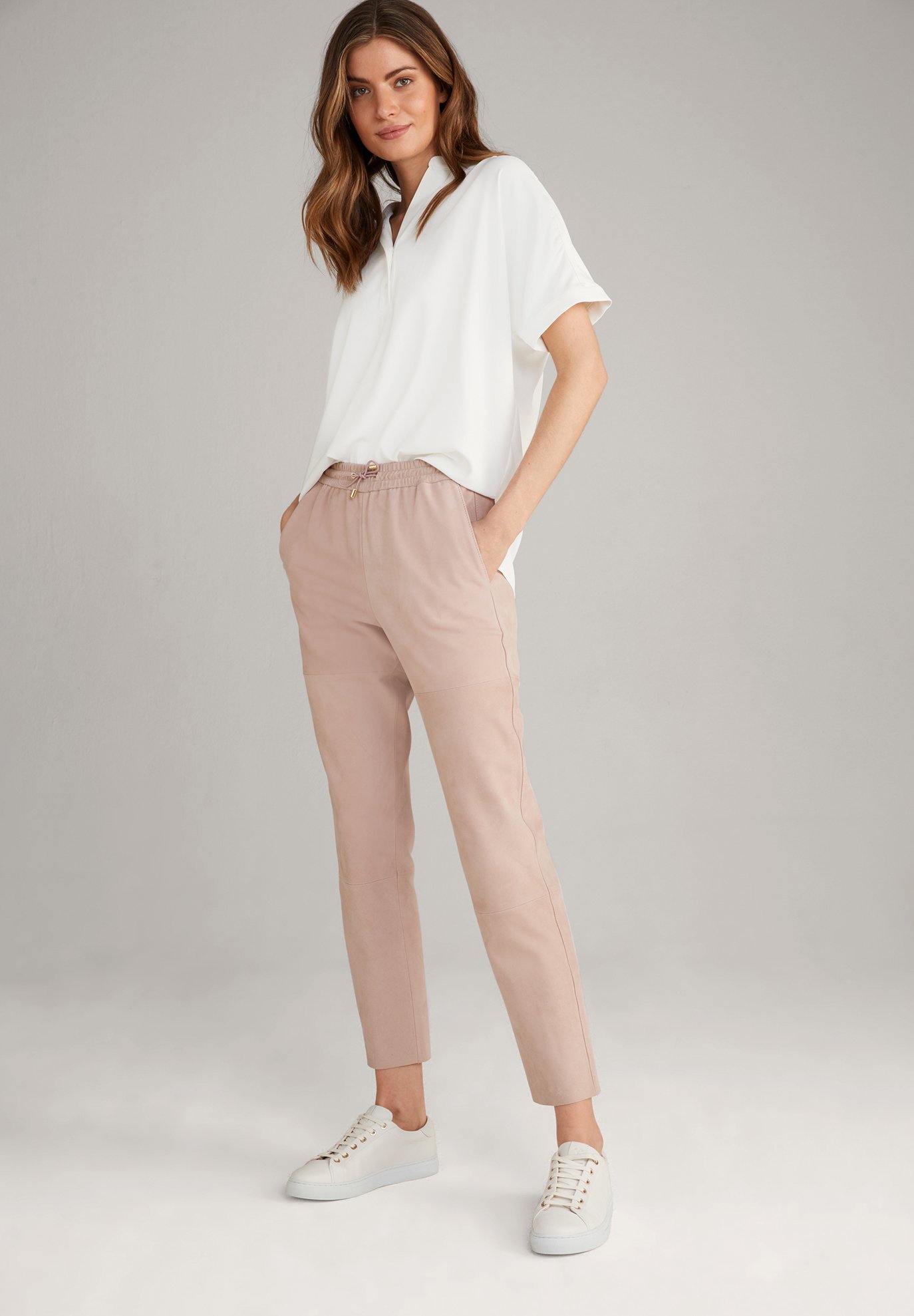 JOOP! Leather trousers - rosé/light 