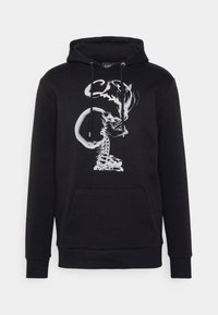 SMOKING SKULL HOODY - Camisola - black