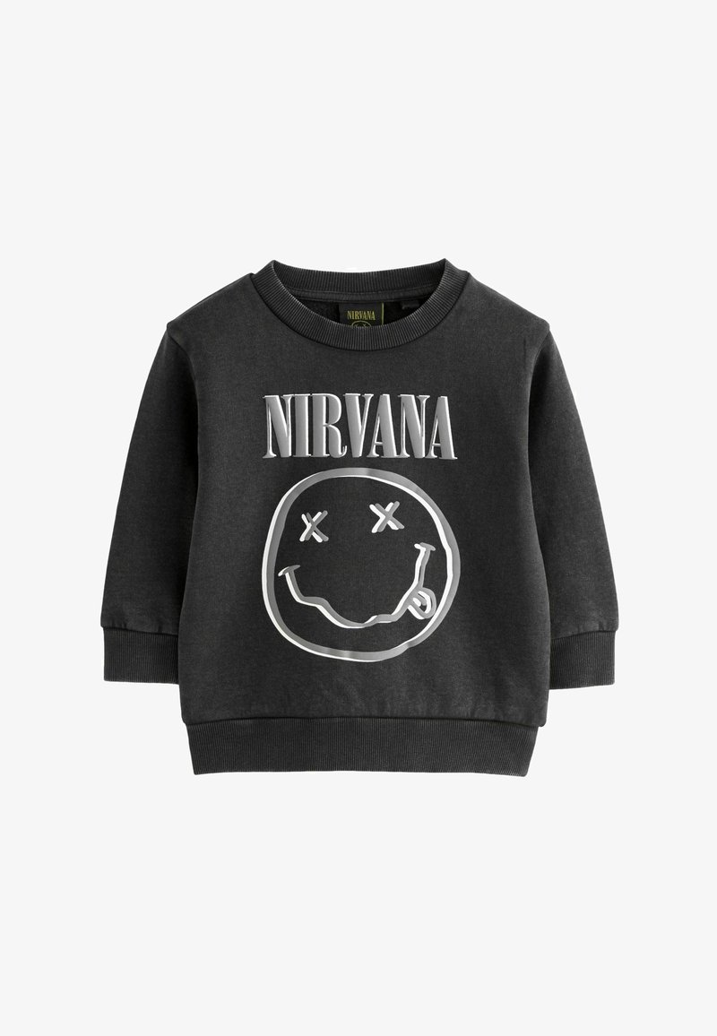 Next NIRVANA CREW NECK - REGULAR FIT - Sweatshirt - charcoal grey acid wash