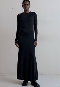 WOOD WOOD ERICA WRAP DRESS - Trikotaažkleit - black