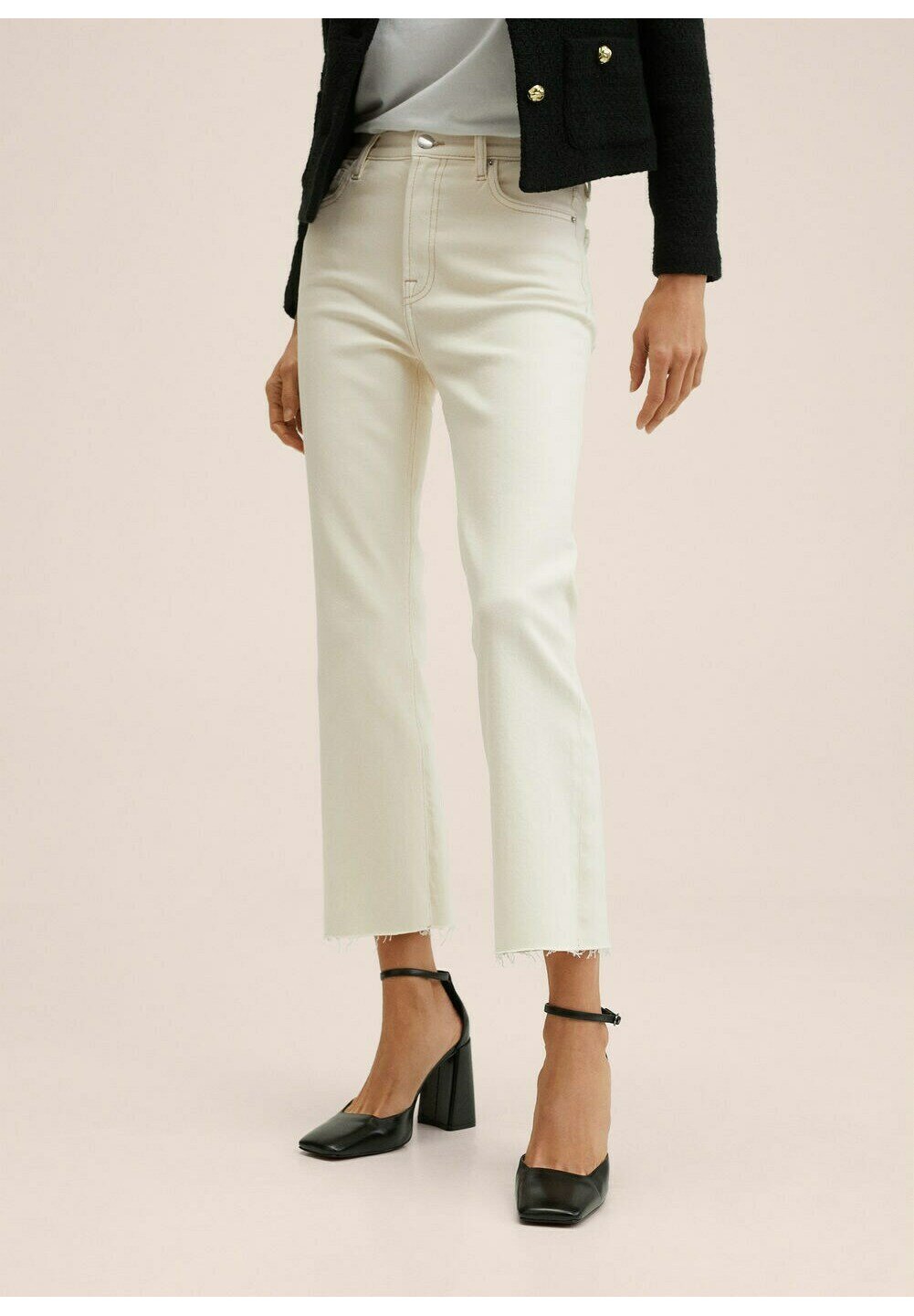 Mango SIENNA - Straight leg jeans - bianco sporco/off-white - Zalando.co.uk