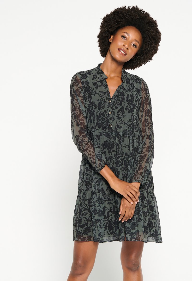 LolaLiza BABYDOLL WITH Robe chemise khaki/kaki ZALANDO.FR