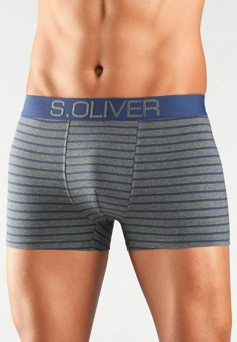 s.Oliver RETRO 4ER PACK BEQUEM - Pants - grau gestreift bordeaux gestreift blau gestreift anthrazit gestreift