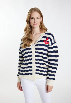 DreiMaster, DREIMASTER STRICKJACKE - Neuletakki - wollweiss marine