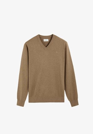 Scalpers, SCALPERS SCBASIC V NECK TRICOT - Jersey de punto - darkcamel