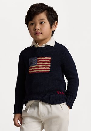 THE ICONIC FLAG JUMPER - Pulóver - hunter navy