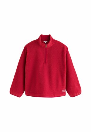 Next, REGULAR FIT - FUNNEL NECK QUARTER ZIP BORG FLEECE - Suéter de forro polar - red