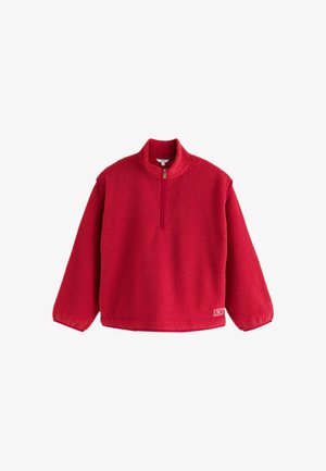 Next, REGULAR FIT - FUNNEL NECK QUARTER ZIP BORG FLEECE - Suéter de forro polar - red