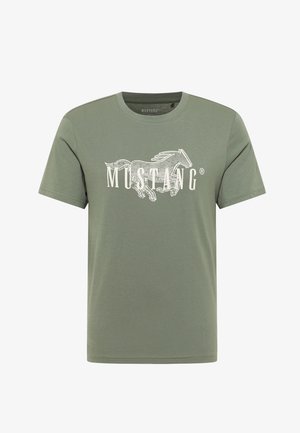 Mustang STYLE AUSTIN - Marškinėliai su spaudiniu - grün