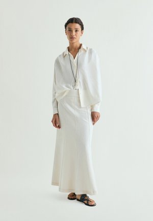 Scalpers, SCALPERS INTERLOCK SKIRT - Fustă maxi - ecru
