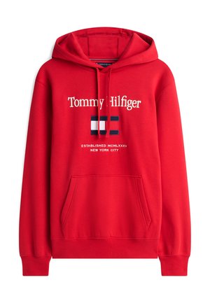 Tommy Hilfiger, EMBRO FLAG - Φούτερ με κουκούλα - medium red