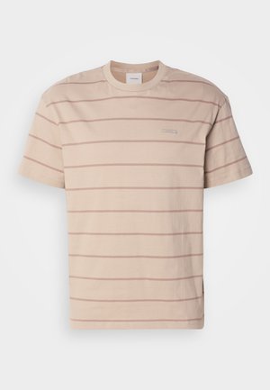 Calvin Klein COMFORT STRIPE - Trükipildiga T-särk - aluminium/fossil