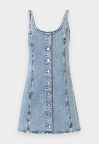 THE STUDDED DRESS - Denim dress - blue