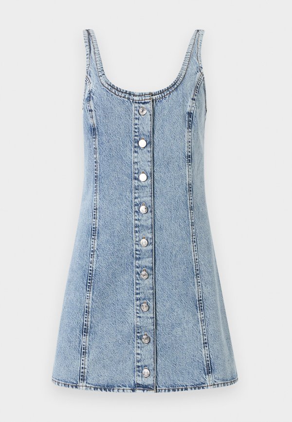 THE STUDDED DRESS - Denim dress4