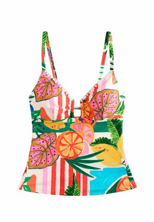 TALL FIT - TUMMY CONTROL TANKINI  - Bikini-Top - red green tropical