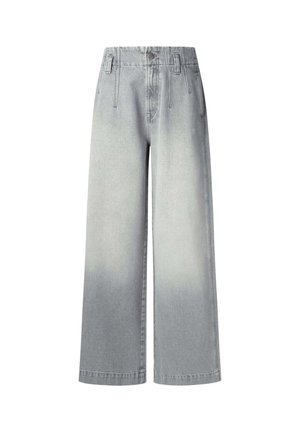 Kergelt hallid laiad teksad kõrge vöökohtaga, vöölõngad, eespool taskud ja nupuvajutus.