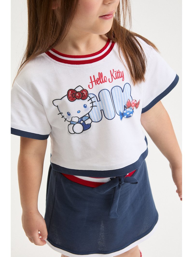 Set Hello Kitty Per Bambina: Maglietta Maniche Corte E Gonna Tutù In Tulle Lavanda | 2 Pezzi