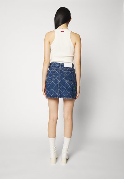 Ksenia Schnaider SKIRT WITH RABITZ - Fustă denim - medium blue