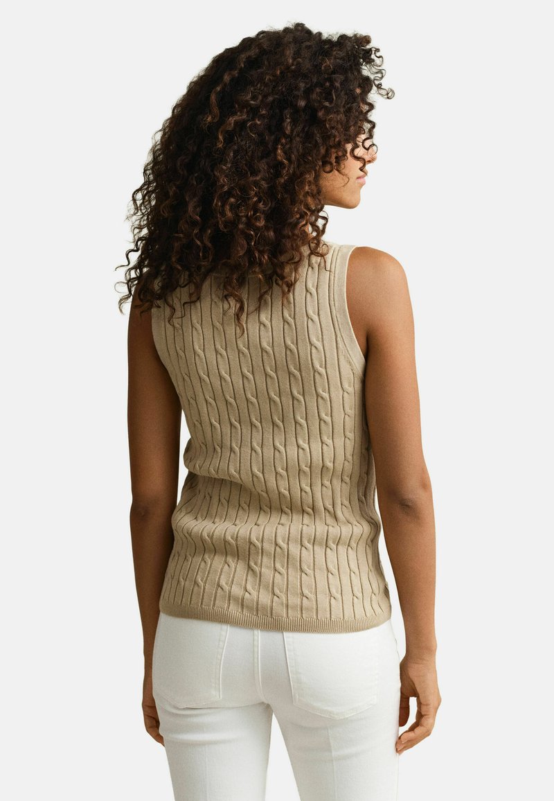 GANT CABLE TANK - Top - oat beige