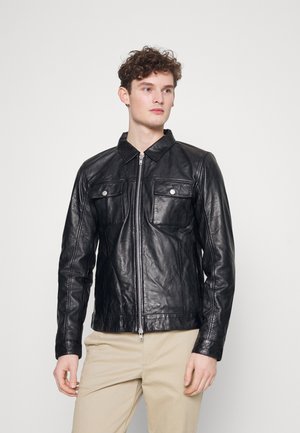 JACKET - Giacca di pelle - black