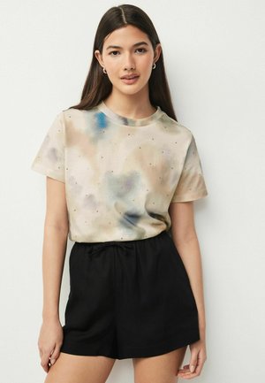 SHORT SLEEVE SPARKLE EMBELLISHED - REGULAR FIT - Trükipildiga T-särk - pink tie dye