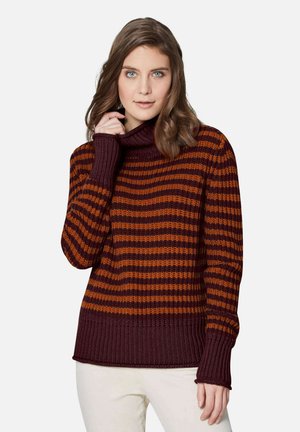 MADELEINE, Pullover - matt orange dark red