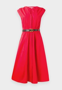 V NECK MIDI  - Vapaa-ajan mekko - crimson