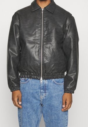 Jack & Jones Imiteret læderjakke - black