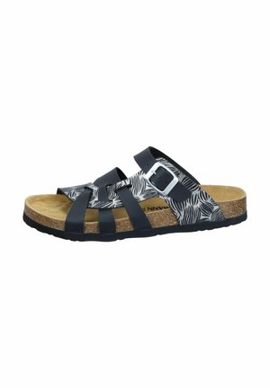 Pantolette flach - schwarz