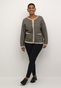 Kaffe Curve ELANNA - Kardigan - feather gray  black structure