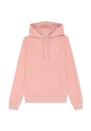 Felpa con cappuccio FILA color rosa chiaro con tasca a marsupio frontale, cappuccio con coulisse, polsini a costine e piccolo logo sul petto.