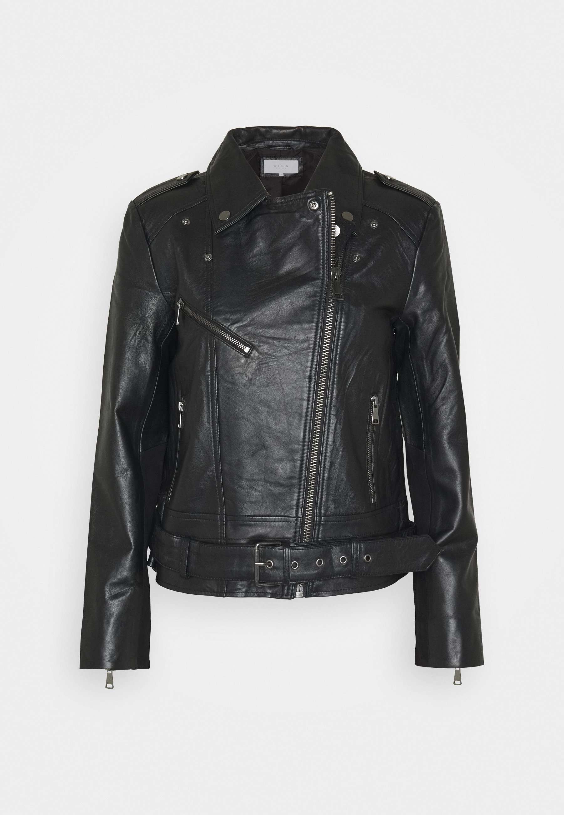 VILA PETITE VILLOW BIKER JACKET Skinnjacka black VILA PETITE VILLOW BIKER JACKET Skinnjacka black