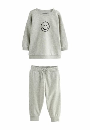 Next, PRINTED CREW AND JOGGERS SET - Survêtement - grey marl